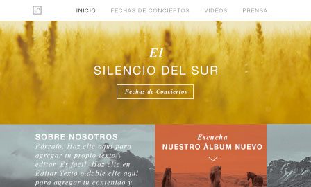 Plantillas para sitios de música  | Wix.com